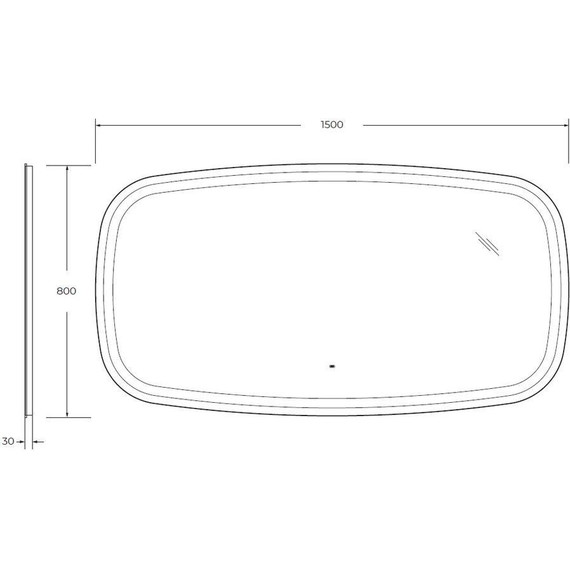 Зеркало Cezares Molveno Led 150 см CZR-SPC-MOLVENO-1500-800-MOV - фото 7