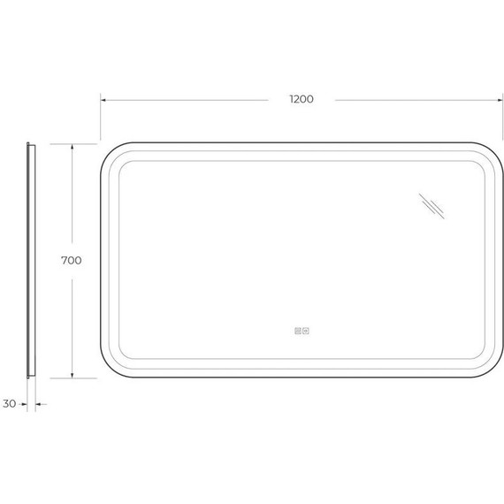 Зеркало Cezares Stylus Led 120 см CZR-SPC-STYLUS-1200-700-TCH-WARM - фото 10