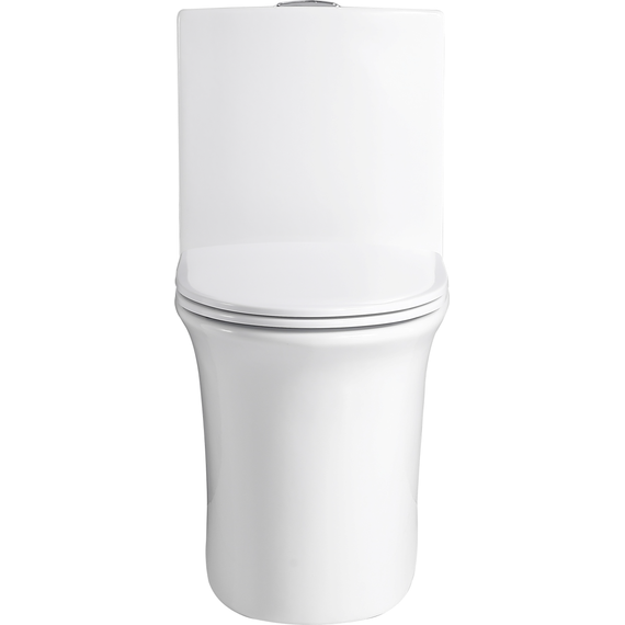 Унитаз-моноблок безободковый Sole Frime с тонкой крышкой микролифт - фото, картинка 3 Унитаз-моноблок безободковый Sole Frime с тонкой крышкой микролифт - фото 3