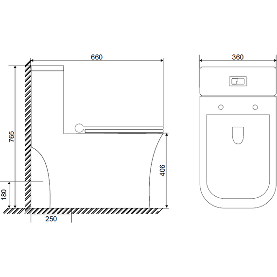 Унитаз-моноблок безободковый Sole Slot с тонкой крышкой микролифт - фото, картинка 5 Унитаз-моноблок безободковый Sole Slot с тонкой крышкой микролифт - фото 5