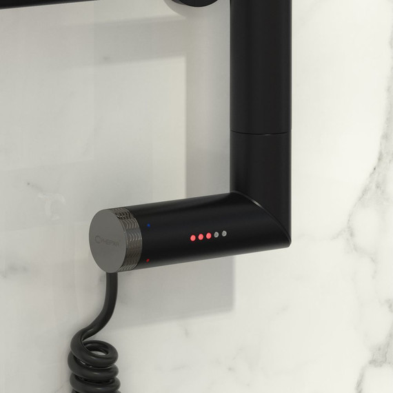 Полотенцесушитель электрический Сунержа Галант 2.0 П9 1200x500 мм 31-5200-1250 L, чёрный матовый - фото 3