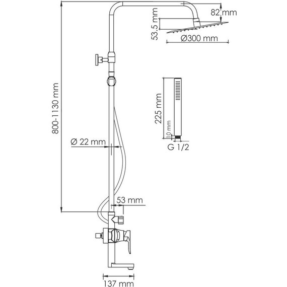 Душевая стойка WasserKraft A166.116.137.087.CH - фото, картинка 3 Душевая стойка WasserKraft A166.116.137.087.CH - фото 3