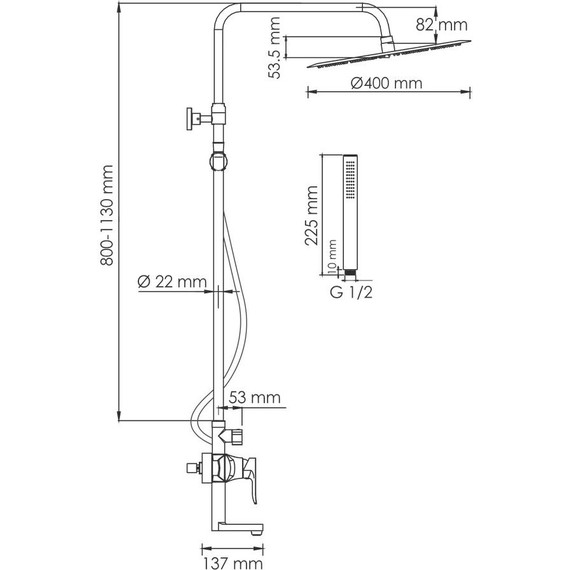 Душевая стойка WasserKraft A166.117.137.087.CH - фото 3