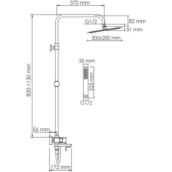 Душевая стойка WasserKraft A177.069.103.087.CH - фото 3
