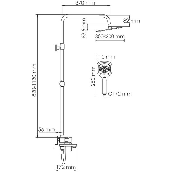Душевая стойка WasserKraft A177.118.065.087.CH - фото 3