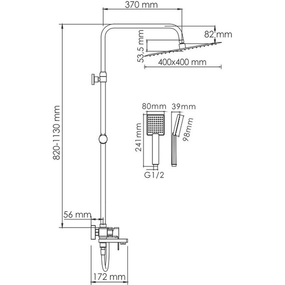 Душевая стойка WasserKraft A177.119.141.087.CH - фото 3
