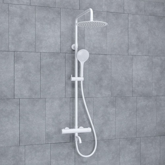 Душевая стойка с термостатом WasserKraft A188.257.155.WM Thermo, белый - фото 2