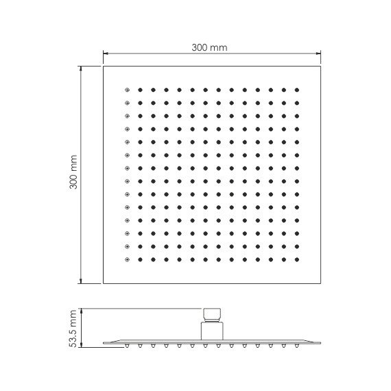 Верхний душ WasserKraft 300x300 мм A260, матовое золото - фото 2
