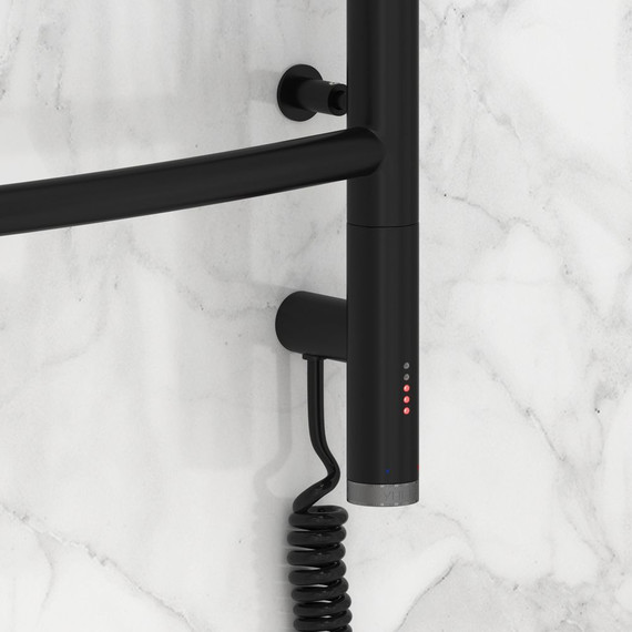 Полотенцесушитель электрический Сунержа Галант 3.0 П5 600x400 мм 31-5801-6040 R, чёрный матовый - фото 3