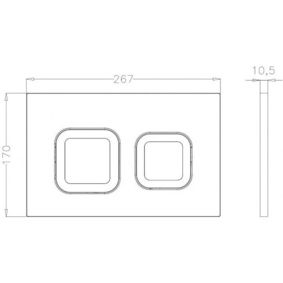 Кнопка смыва Pestan Bettoserb 40006470, белый глянцевый - фото 2