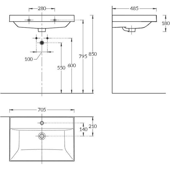Тумба подвесная с раковиной Kerama Marazzi Modula 70 см MO.70.1+1\AR, арабика/белый - фото, картинка 5 Тумба подвесная с раковиной Kerama Marazzi Modula 70 см MO.70.1+1\AR, арабика/белый - фото 5