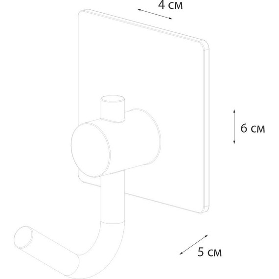 Крючок Fixsen FX-560B (2 шт.) цвет чёрный - фото 4