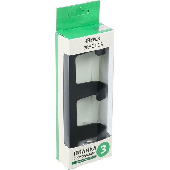 Набор крючков Fixsen FX-805B-3, чёрный - фото 2