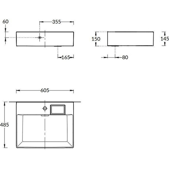 Тумба подвесная с раковиной Kerama Marazzi Logica 60 см LO.60.2\ST, стальной серый - фото 6