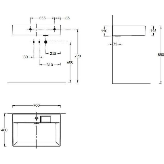 Тумба подвесная с раковиной Kerama Marazzi Logica 70 см LO.70.2\ST, стальной серый - фото, картинка 4 Тумба подвесная с раковиной Kerama Marazzi Logica 70 см LO.70.2\ST, стальной серый - фото 4