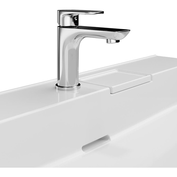 Тумба подвесная с раковиной Kerama Marazzi Logica 90 см LO.90.2\ST, стальной серый - фото 3