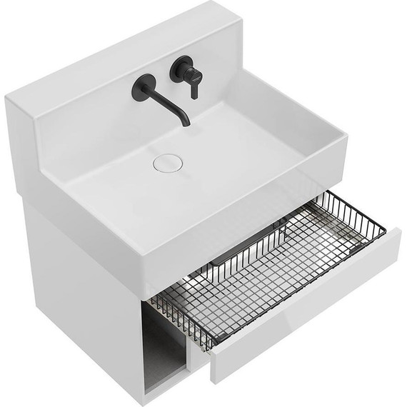 Тумба подвесная с раковиной Kerama Marazzi Logica M 65 см LO.M.65\WHT, белый - фото 3