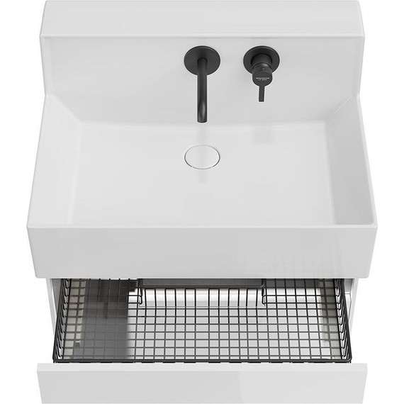 Тумба подвесная с раковиной Kerama Marazzi Logica M 65 см LO.M.65\WHT, белый - фото 4