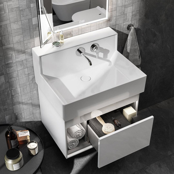 Тумба подвесная с раковиной Kerama Marazzi Logica M 65 см LO.M.65\WHT, белый - фото 6