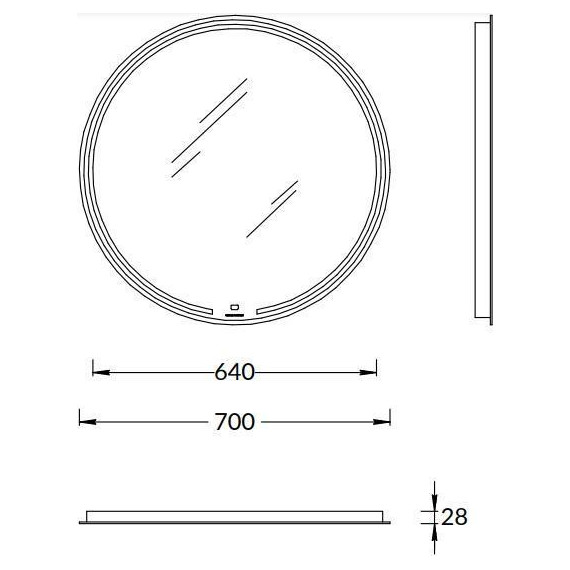 Зеркало Kerama Marazzi Mio 70 см MIO.mi.70D\WHT - фото 3