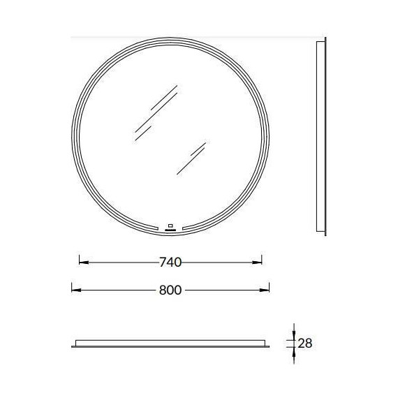 Зеркало Kerama Marazzi Mio 80 см MIO.mi.80D\WHT - фото 3