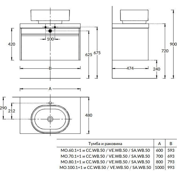 Тумба подвесная с раковиной Kerama Marazzi Modula 60 см MO.60.1+1\WHT, белый - фото, картинка 4 Тумба подвесная с раковиной Kerama Marazzi Modula 60 см MO.60.1+1\WHT, белый - фото 4