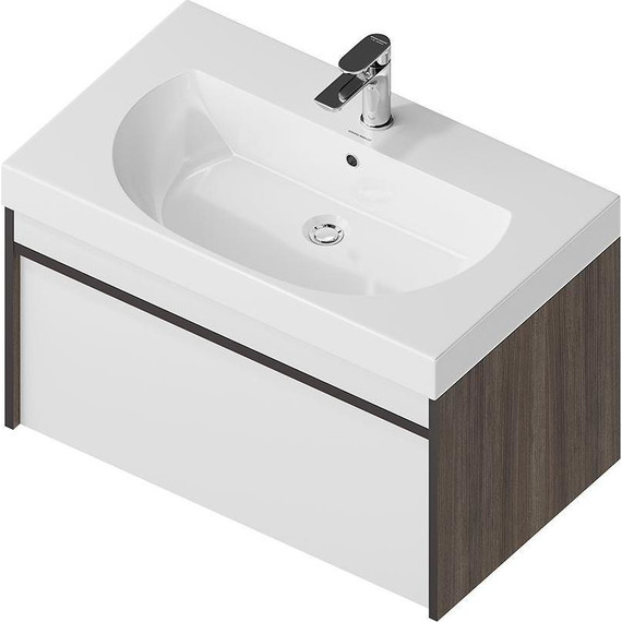 Тумба подвесная с раковиной Kerama Marazzi Modula 80 см MO.80.1+1\AR, арабика/белый - фото, картинка 3 Тумба подвесная с раковиной Kerama Marazzi Modula 80 см MO.80.1+1\AR, арабика/белый - фото 3