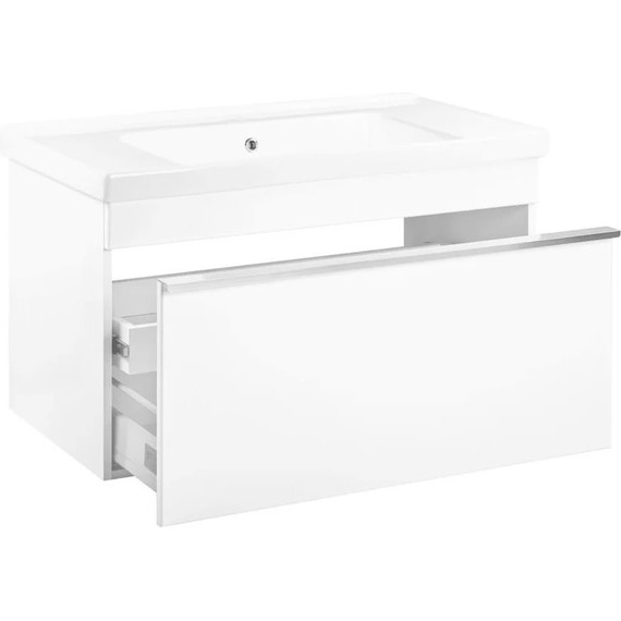 Тумба подвесная с раковиной Pestan Novel 90 см NVL900T-DR (раковина Dreja 90) белый - фото 4