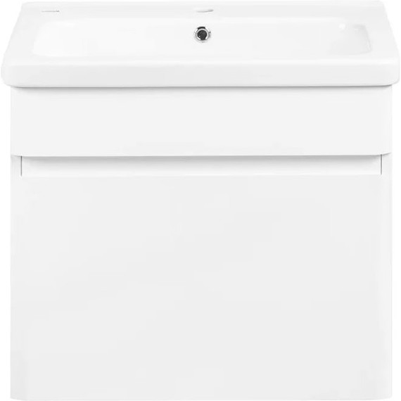 Тумба подвесная с раковиной Pestan Prestige 60 см PRS600T-CR (раковина Creavit 60) белый - фото 2