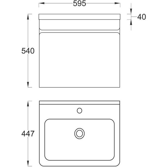 Тумба подвесная с раковиной Pestan Prestige 60 см PRS600T-CR (раковина Creavit 60) белый - фото 7