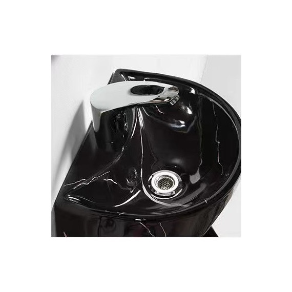 Писсуар подвесной с раковиной CeramaLux X573B-P, черный гялнец - фото 2