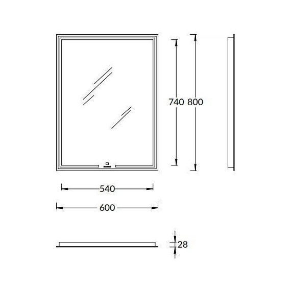 Зеркало Kerama Marazzi Mio 60 см MIO.mi.60\WHT - фото 3