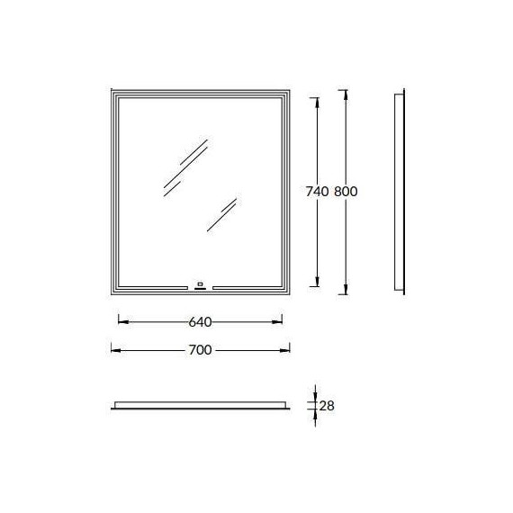 Зеркало Kerama Marazzi Mio 70 см MIO.mi.70\WHT - фото 4