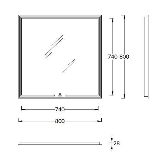 Зеркало Kerama Marazzi Mio 80 см MIO.mi.80\WHT - фото 4