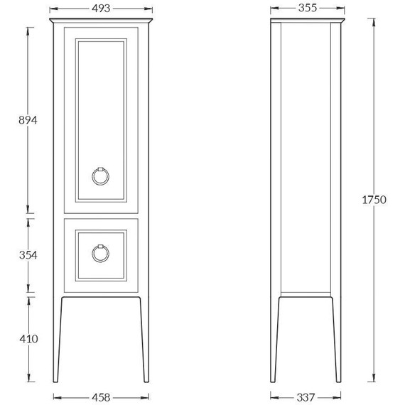 Пенал напольный Kerama Marazzi Plaza Classic Neo 49 см PL.CN.175\NUT.M, орех матовый - фото 3