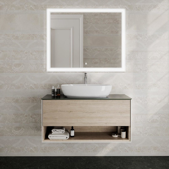 Тумба подвесная со столешницей Kerama Marazzi Plaza Modern 100 см PLB.M.100.1\OAK.O, дуб орегон - фото 2