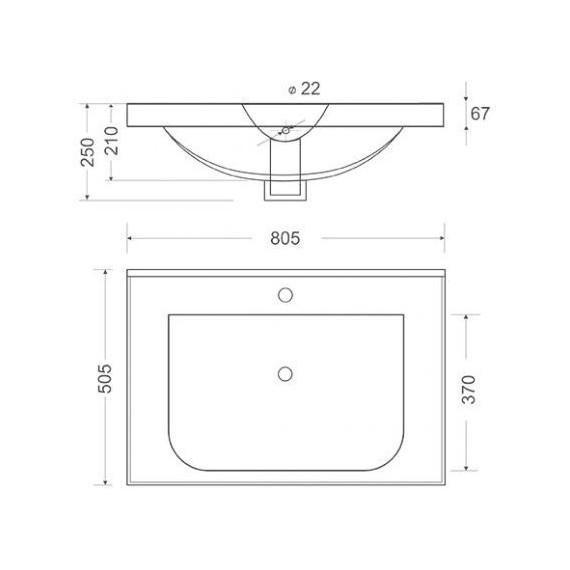 Тумба напольная с раковиной Mirsant Soho quadro 80 см (раковина Deep-80), белый - фото 5