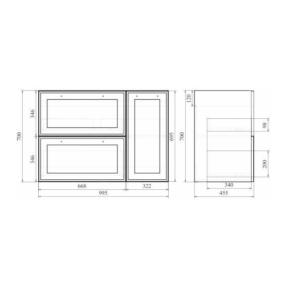 Тумба напольная с раковиной Mirsant Адель 100 см (раковина Next 100) белый - фото 4