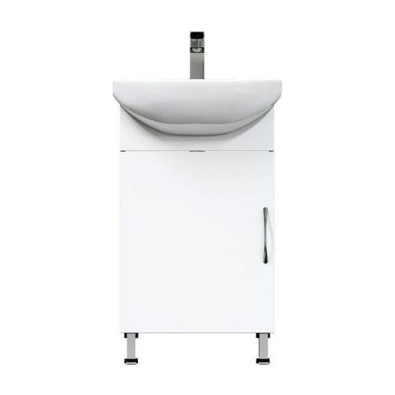 Тумба напольная с раковиной Mirsant Лайт 50 см, белый (тумба идёт в разобранном виде) - фото, картинка 3 Тумба напольная с раковиной Mirsant Лайт 50 см, белый (тумба идёт в разобранном виде) - фото 3