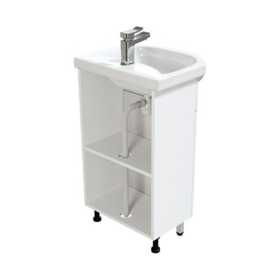 Тумба напольная с раковиной Mirsant Лайт 50 см, белый (тумба идёт в разобранном виде) - фото, картинка 5 Тумба напольная с раковиной Mirsant Лайт 50 см, белый (тумба идёт в разобранном виде) - фото 5