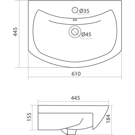 Тумба напольная с раковиной Mirsant Лайт 60 см, белый (тумба идёт в разобранном виде) - фото 7