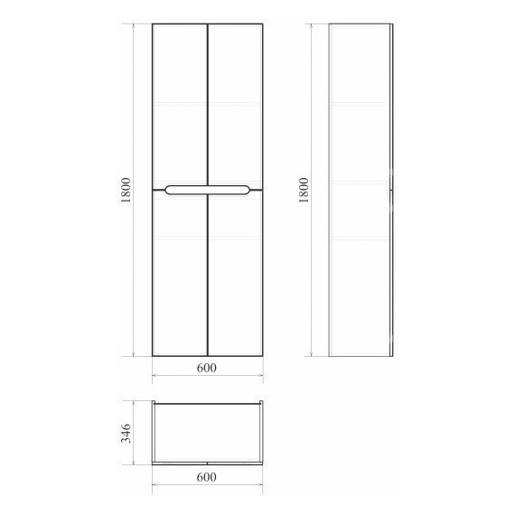 Пенал напольный Mirsant Soho 60 см, белый - фото, картинка 7 Пенал напольный Mirsant Soho 60 см, белый - фото 7