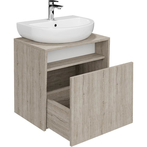 Тумба подвесная со столешницей Kerama Marazzi Pro 60 см PRO.60.1\OAK.O, дуб орегон - фото, картинка 3 Тумба подвесная со столешницей Kerama Marazzi Pro 60 см PRO.60.1\OAK.O, дуб орегон - фото 3