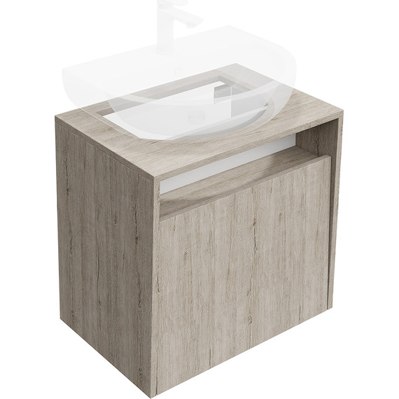 Тумба подвесная со столешницей Kerama Marazzi Pro 60 см PRO.60.1\OAK.O, дуб орегон - фото, картинка 2 Тумба подвесная со столешницей Kerama Marazzi Pro 60 см PRO.60.1\OAK.O, дуб орегон - фото 2