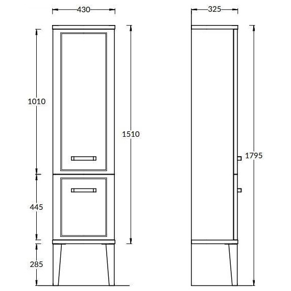 Пенал напольный Kerama Marazzi Pompei Neo 43 см PO.N.150\WHT, белый глянцевый - фото 5