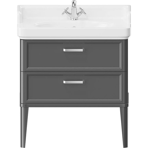 Тумба напольная с раковиной Kerama Marazzi Pompei Neo 80 см PO.N.80.2\BLK, черный глянцевый - фото 2