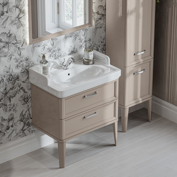 Тумба напольная с раковиной Kerama Marazzi Pompei Neo 80 см PO.N.80.2\CAM, бежевый глянцевый - фото, картинка 7 Тумба напольная с раковиной Kerama Marazzi Pompei Neo 80 см PO.N.80.2\CAM, бежевый глянцевый - фото 7