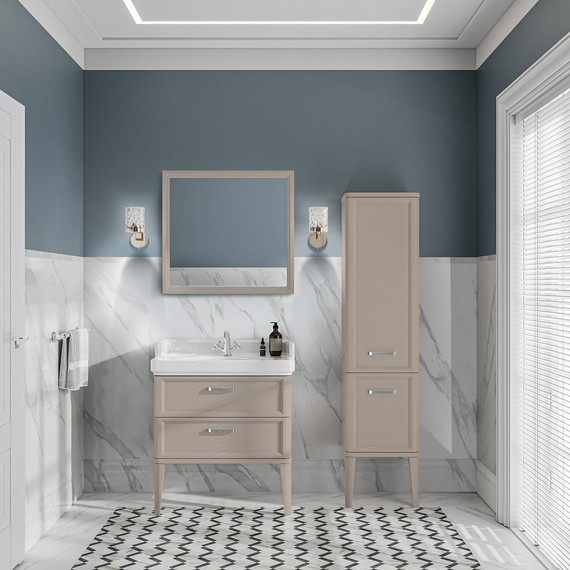 Тумба напольная с раковиной Kerama Marazzi Pompei Neo 80 см PO.N.80.2\CAM, бежевый глянцевый - фото, картинка 8 Тумба напольная с раковиной Kerama Marazzi Pompei Neo 80 см PO.N.80.2\CAM, бежевый глянцевый - фото 8