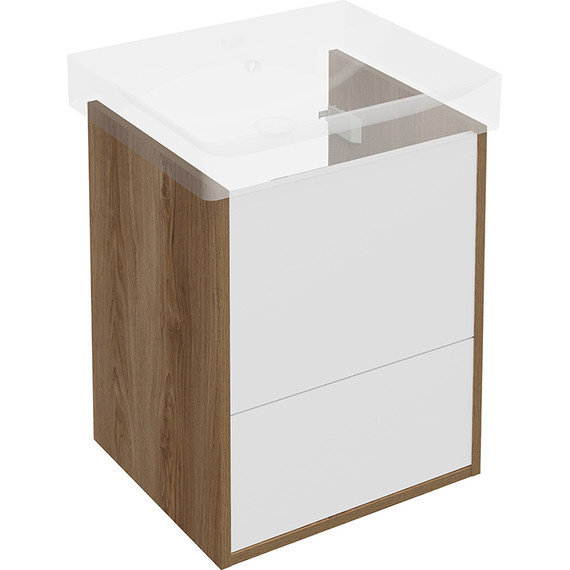 Тумба подвесная с раковиной Kerama Marazzi Pro 50 см PRO.50.2\OLM, вяз - фото 2