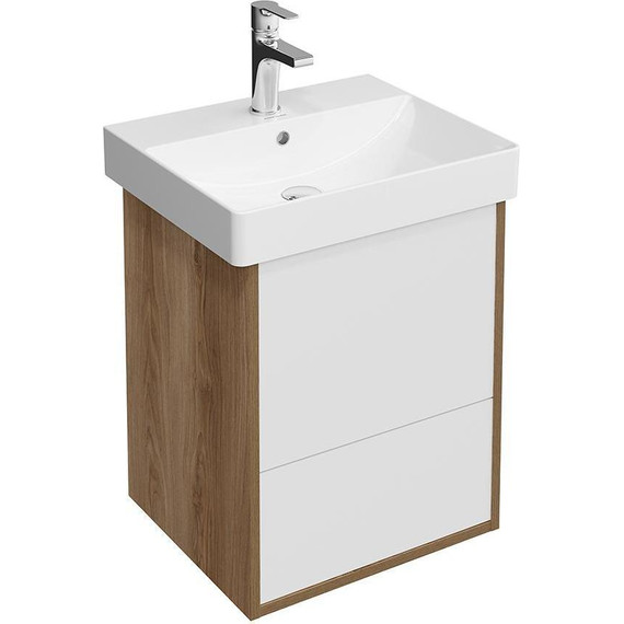 Тумба подвесная с раковиной Kerama Marazzi Pro 50 см PRO.50.2\OLM, вяз - фото 